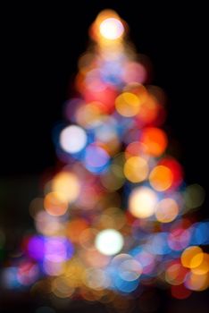 christmas tree bokeh light