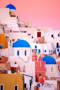 Oia Santorini Greece famous with romantic and beautiful sunsets