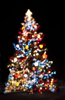 christmas tree bokeh light
