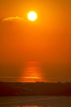 Oia Santorini Greece famous with romantic and beautiful sunsets