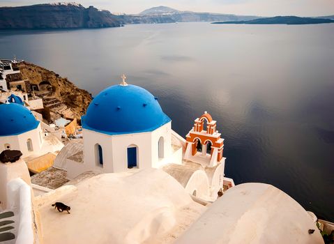 Oia Santorini Greece famous with romantic and beautiful sunsets