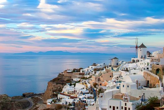 Oia Santorini Greece famous with romantic and beautiful sunsets