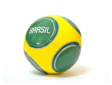 Brazilian Soccer Ball over White