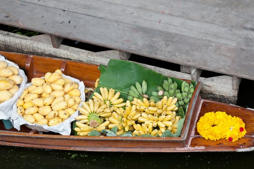 Traditional floating market, Thailand