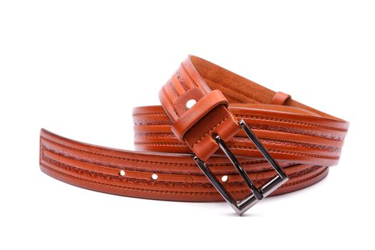 Man's fashion belt isolated on a white background