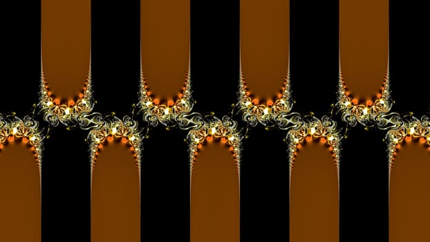Repeating pattern made by twisting golden colored glass of whiskey