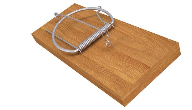 Mousetrap. Isolated render on a white background