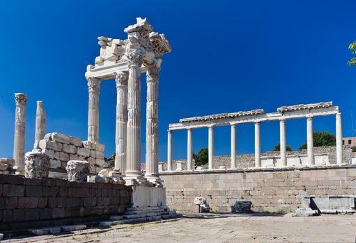 Ancient temple of Trajan, Bergama, Turkey