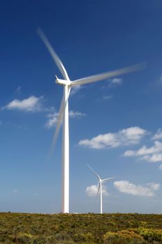 Wind turbines in South Africa for generating electricity