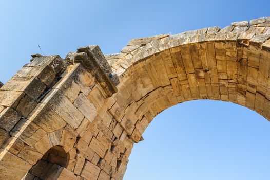 Ruins of ancient Hierapolis, now Pamukkale, Turkey