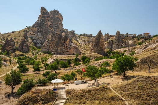 Strange looking rocks near Goreme,  Cappadocia, Turkey