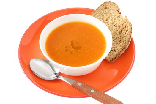 pumpkin soup with bread