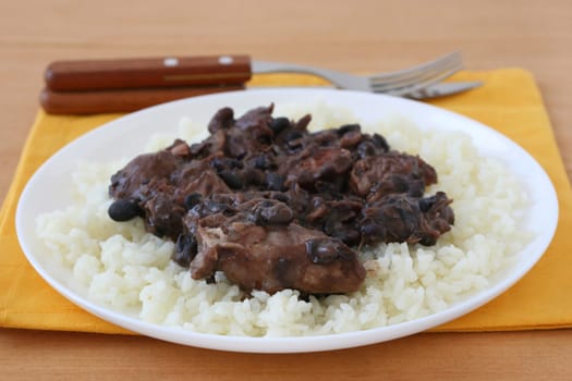 rice with beans with meat