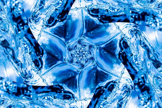 Repeating pattern made out of the fluid motion of liquid