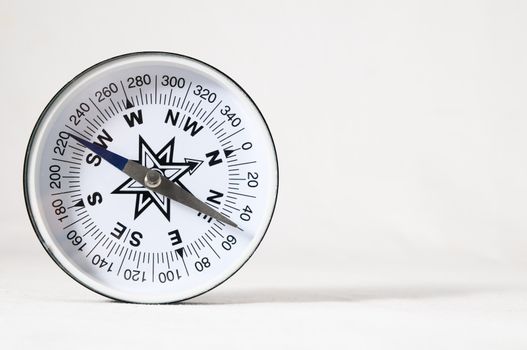 Orientation Concept - Analogic Compass on a White Background