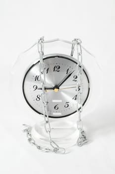 Retro Vintage Alarm Clock on a White Background