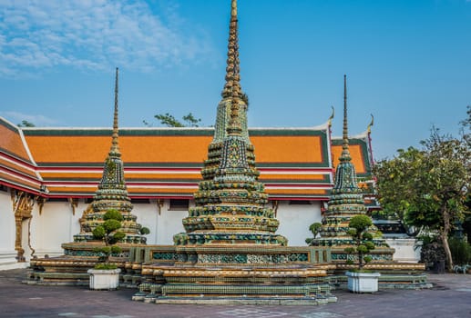 temple interior details Wat Pho temple bangkok thailand