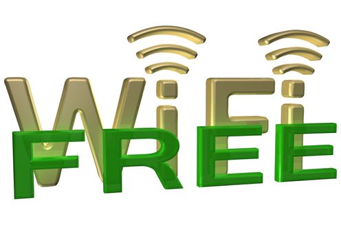 Sign of a free zone of a wireless communication