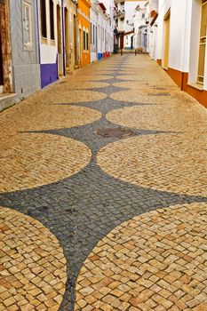 Narrow Street in the Medieval Portuguese City of Logos