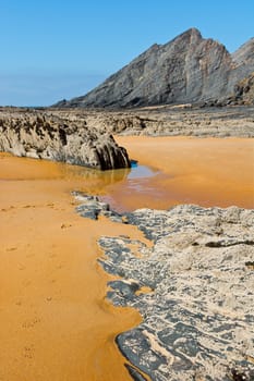 Rocky Coast of Atlantic Ocean in Portugal