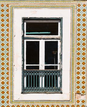 Window Decorated with Portuguese Ceramic Tiles