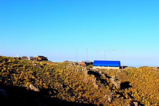 Mountain retreat with wind power generation