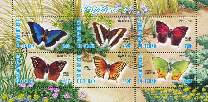 CHAD - CIRCA 2012: stamp printed by Chad, shows butterfly, circa 2012