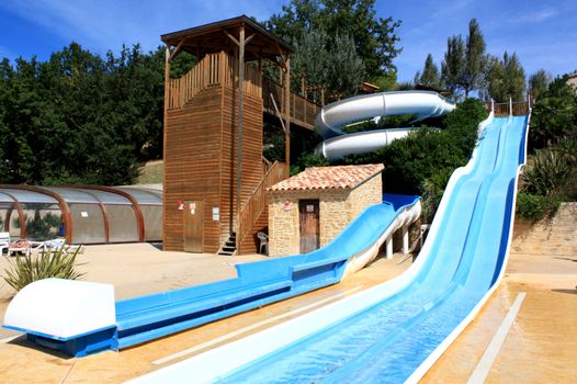 Slide and Swimming pool