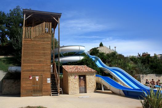 Slide and Swimming pool