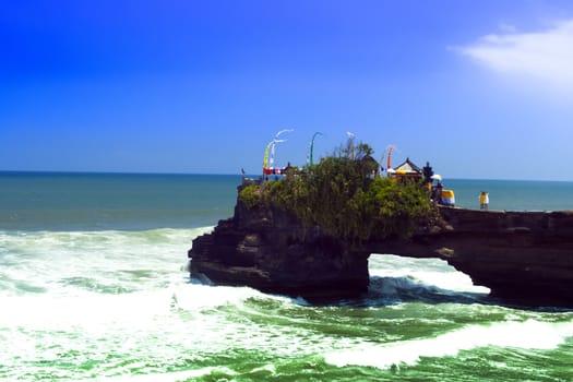 Coastline near Tanah Lot, Bali. Indonesia. Ocean beach.