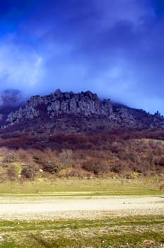 Autumn mountain. Demerdji, Crimea, Ukraine 