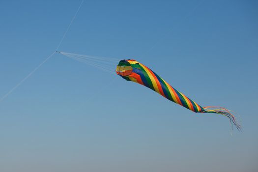 Kite in the air with many colors