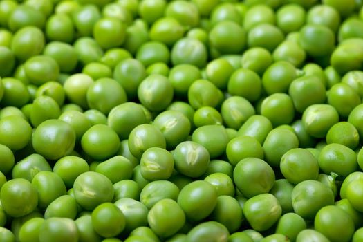 Green peas, big pile closeup