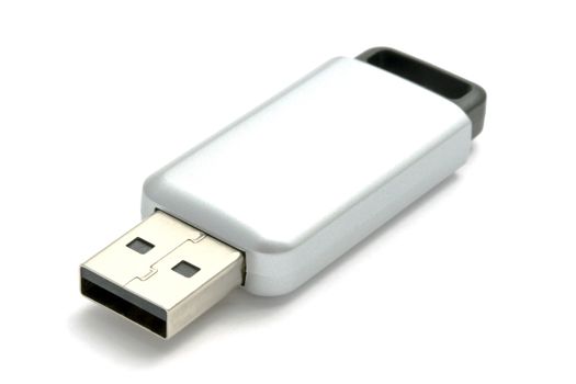 USB Flash Drive closeup on white background