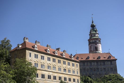 Cesky Krumlov Castle closeup,Prague,Czech