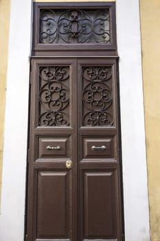 Old door closeup, Rome, Italy