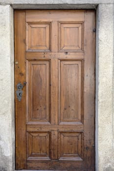 Old wooden door of Cesky Krumlov, Czech Republic 