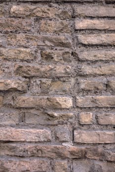 Texture of red bricks wall background 