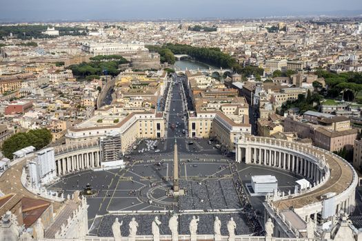 Panorama view of  St Peter's Square,Rome, Italy