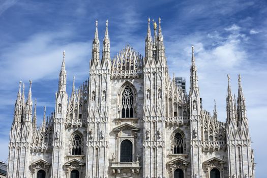 Facade of Cathedral Duomo, Milan, Italy 