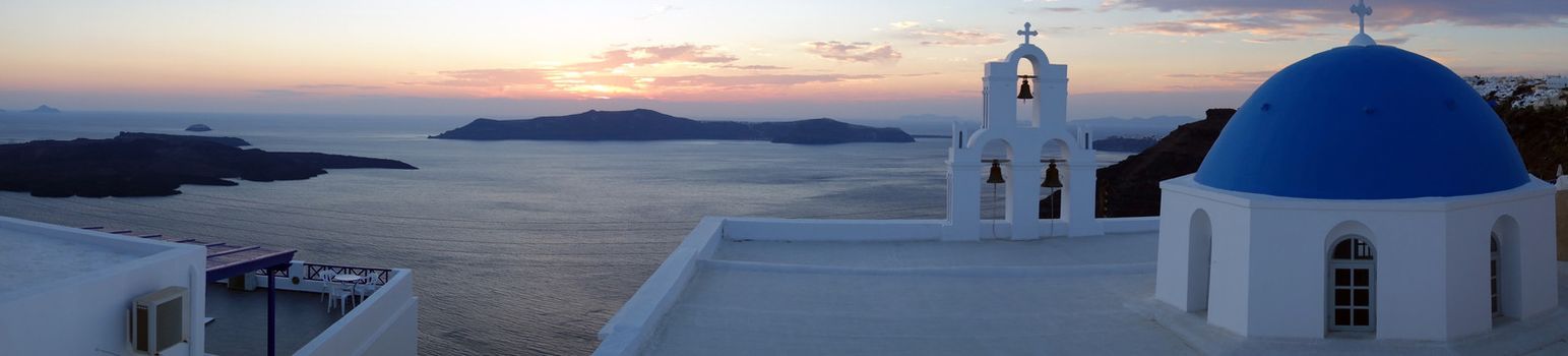 Sunset - Santorini church (Firostefani),Santo rini, Greece 