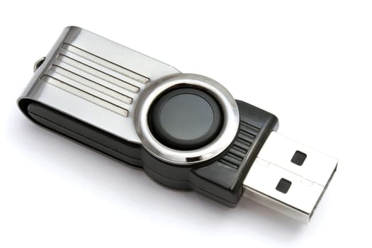 USB Flash Drive closuep on white background