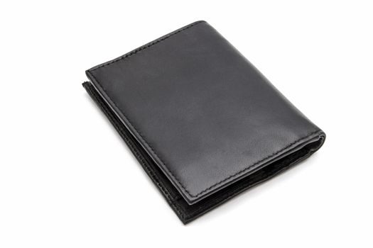 Black wallet isolated on white background