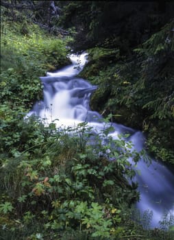 Beautiful landscape of mountain stream