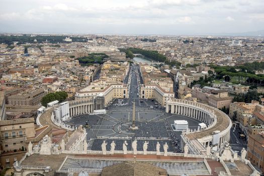 Panorama view of St Peter's Square,Rome, Italy 
