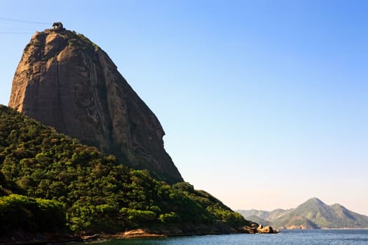 view of the sugar loaf from praia vermelha in rio de janeiro brazil