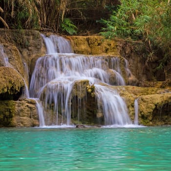 Kuang Si waterfall in Luang Prabang, Lao