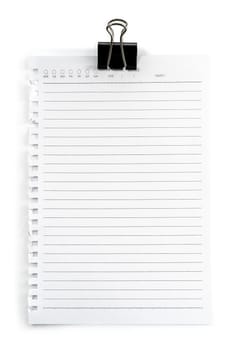 High resolution isolated  notepad with clipping path