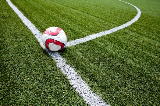 Soccer ball on the stadium