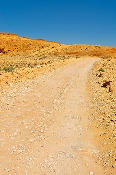 Dirt Road of the Negev Desert in Israel